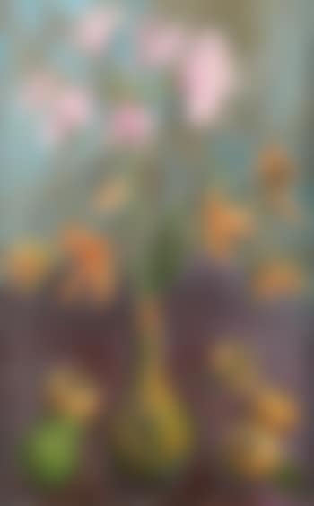 Still life with pear and lillies (preview)