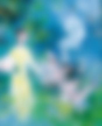 Jeune femme cueillant des fleurs (preview)