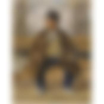 Portrait Of A Man Sitting On A Park Bench (preview)