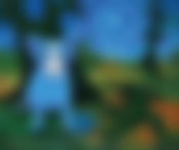 Blue Dog in Louisiana Swamp with an Alligator and Impending Hurricane (preview)