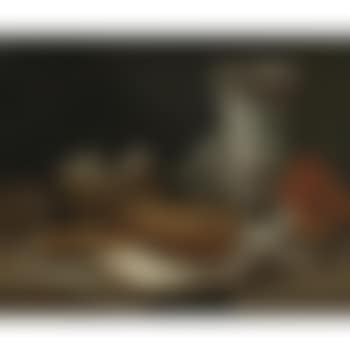 Still Life With A Lute, A Recorder, Books, A Marble Covered Vase And Other Objects Resting On A Table (preview)
