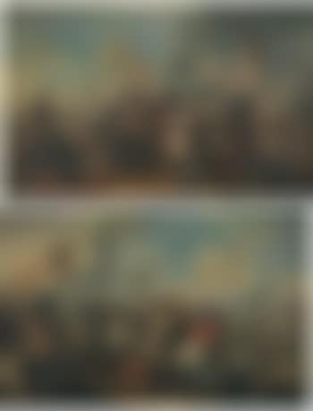 Battaglia con castello sullo sfondo. Battaglia con ponte sullo sfondo (preview)