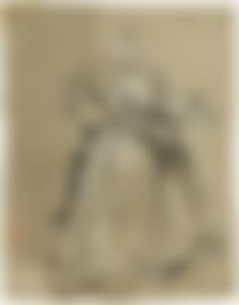 Zwei Frauen, in ganzer Figur nach rechts (preview)