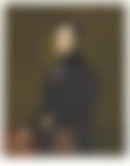 Portrait of John Davies Gilbert, three-quarter-length, standing beside a table (preview)