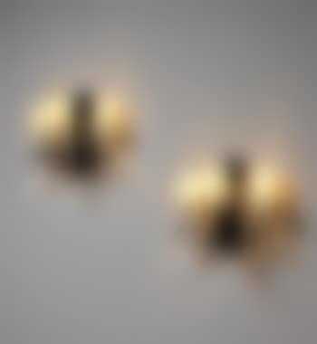 Pair of rare three-arm 'Fondperdu' wall lights (preview)