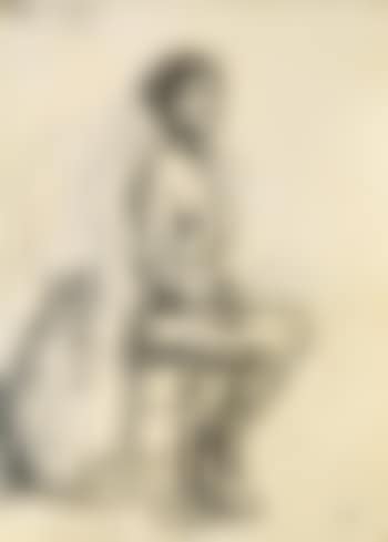 Jeune fille nue, assise sur un tabouret (preview)