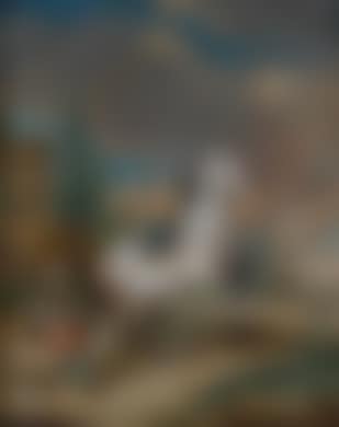A dapple grey from the Imperial stud at Lipizza doing the levade in a vast park landscape (preview)