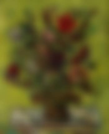 Still life with flowers in a vase on a table (preview)