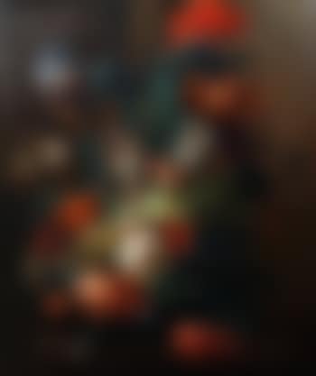Still life of flowers resting on a ledge (preview)