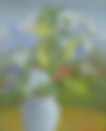 Pale flowers and a white cloud (preview)