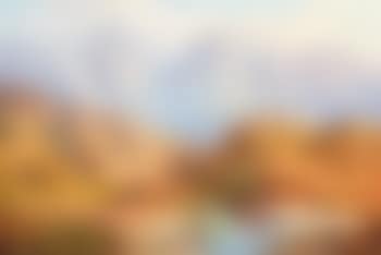 Settlement next to a mountain lake (preview)