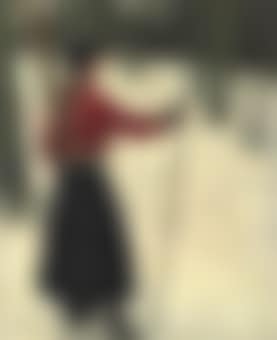 Skiers in a snowy wood (preview)