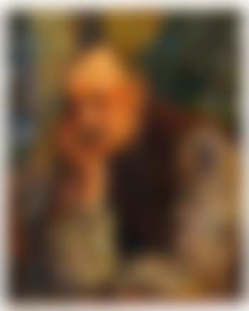 Mann mit aufgestütztem Kopf (preview)