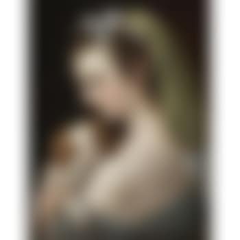A Woman With A King Charles Spaniel (preview)