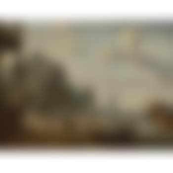Italianate Harbor Scene With Figures And Animals In A Grand Architectural Setting (preview)