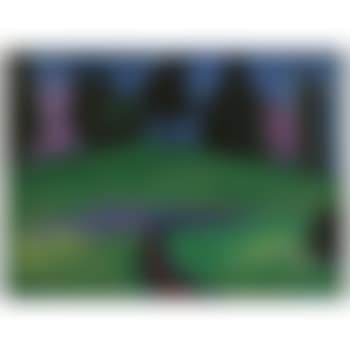 Dunkle Bäume Über Grünem Hang (Dark Trees Over Green Slope) (preview)