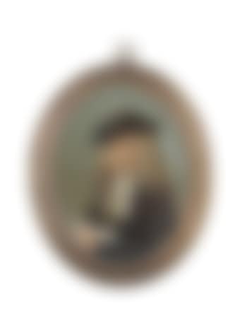 Portrait of a gentleman, half-length, in clerical dress with a black tricorn hat, holding a letter (preview)