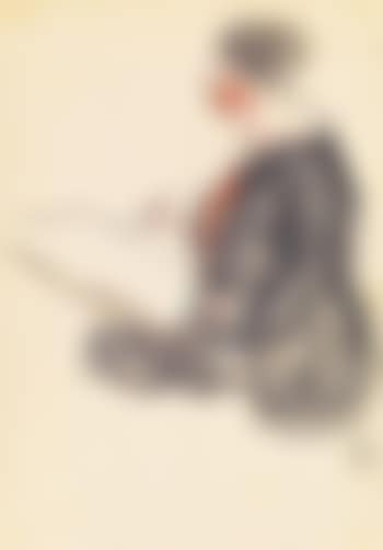 Female painter wearing a beryl ring (preview)