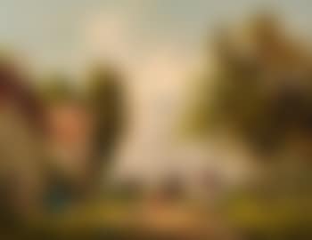 Rural scene with figures on horseback outside an inn (preview)