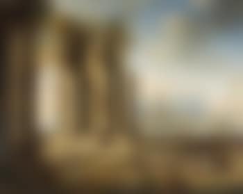 Classical ruins with a seascape in the distance (preview)