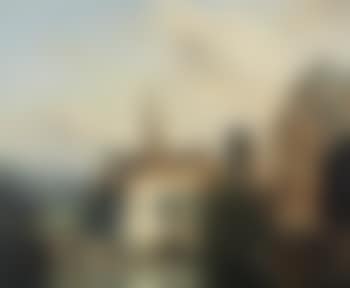 avec maisons, tour d’une forteresse et vue partielle d’une cathédrale (preview)