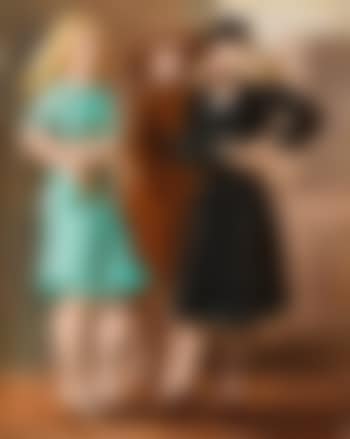 Three women standing on a corner (preview)