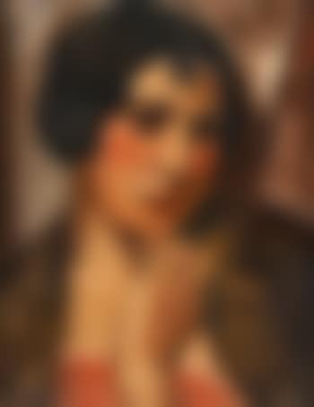 Portrait de jeune femme pensive (preview)