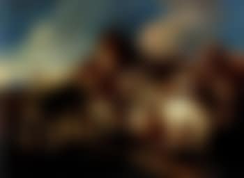 Trinkender Hirtenhund, Ziegenbock und Schafe vor einem Campagna-Haus (preview)