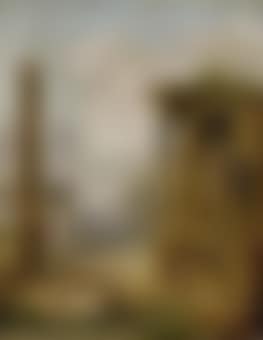 Troupeau et ruines antiques (preview)