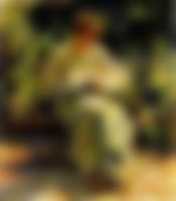 Frau mit Kind im Garten (preview)