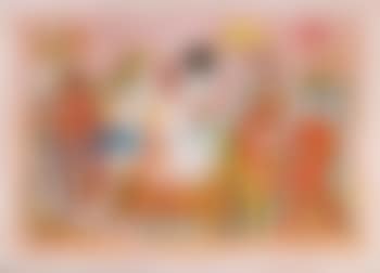 Odysseus And Nausicaa (Pink Frieze) (preview)