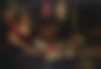 Two Figures In a Kitchen Interior With a Fish Still Life (preview)