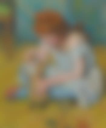 Enfant Jouant à La Poupée (Young Girl Playing With a Doll) (preview)