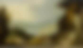 Rider before a broad landscape with waterfall (preview)