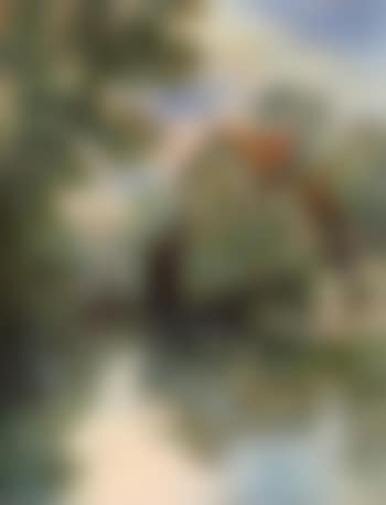 Mill house with stream and figures (preview)