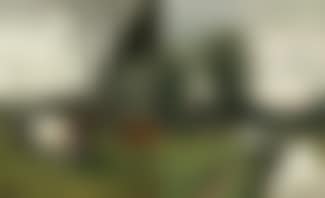 Cattle by a River with Cottages beyond. Cattle and Rover by Farm Cottages. (preview)