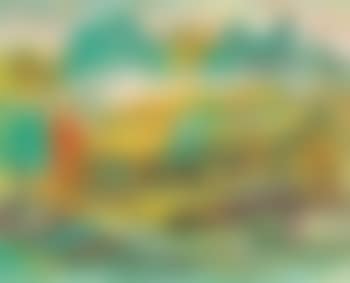 Dawn (hills & cabins in autumn (preview)