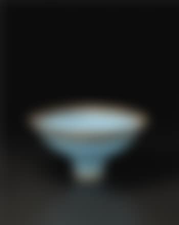 Blue bowl with golden rim (preview)