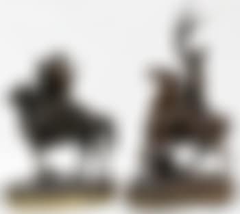 Falconer on horseback. Amorous couple on horseback (preview)