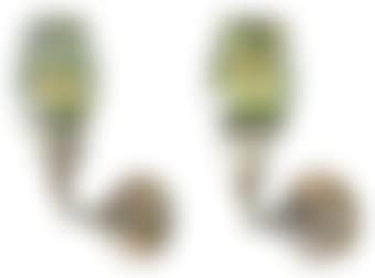 A Pair of Favrile Glass and Silvered Bronze Sconces (preview)