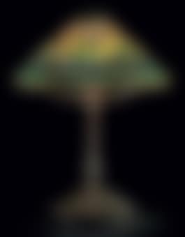 A Dragonfly Leaded Glass and Bronze Table Lamp (preview)