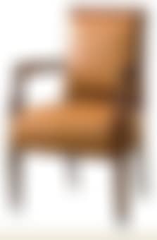 A Leather Upholstered Stained Oak Armchair for the Salon de Thé on the S.S. Île de France (preview)