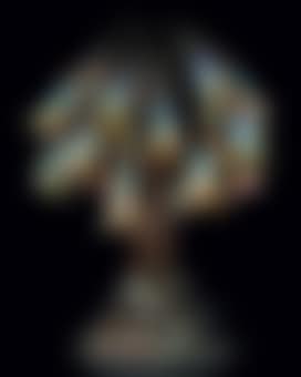 A Favrile Glass and Bronze Eighteen-Light Lily Lamp (preview)