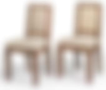 A Pair of Upholstered Oak Side Chairs (preview)