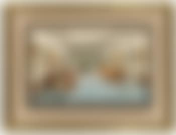A Drawing Room With Blue And White Tiles (preview)