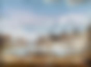 Paris mit der Seine – Vedute mit Hafenbecken und reicher Figurenstaffage (preview)