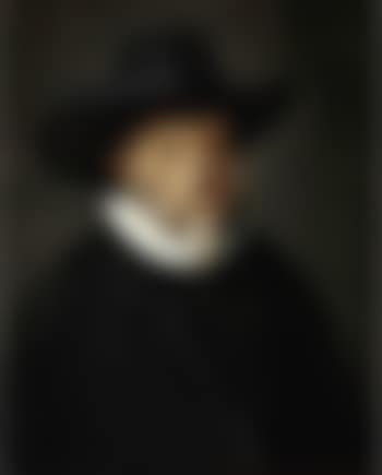 Portrait of a nobleman with a hat and white collar (preview)
