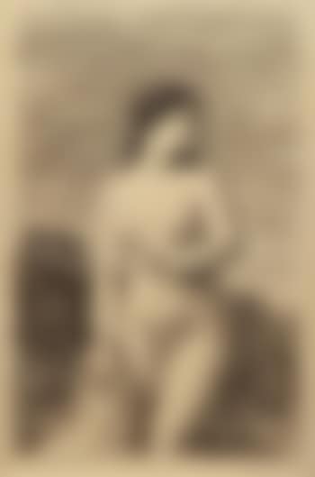 Jeune femme nue la tête penchée sur la gauche (preview)