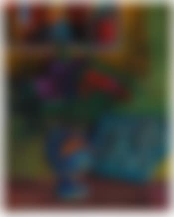 Stillleben mit Anemonen, Relief und Spiegel mit Selbstbildnis (preview)
