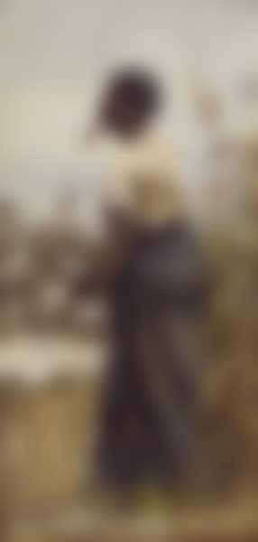 Female cotton picker with pipe (preview)